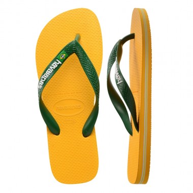 HAVAIANAS BRASIL LOGO SANDALS POP YELLOW