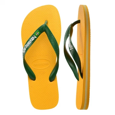 HAVAIANAS BRASIL LOGO SANDALS POP YELLOW