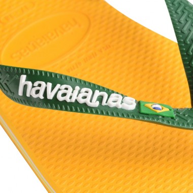 HAVAIANAS BRASIL LOGO SANDALS POP YELLOW