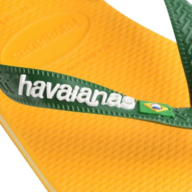 HAVAIANAS BRASIL LOGO SANDALS POP YELLOW