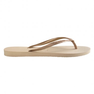 HAVAIANAS SLIM SANDALS SAND GREY/LIGHT GOLDEN