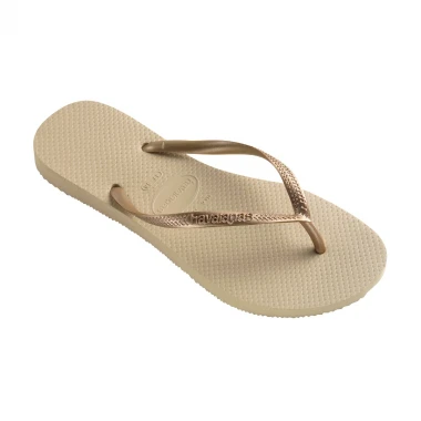 HAVAIANAS SLIM SANDALS SAND GREY/LIGHT GOLDEN