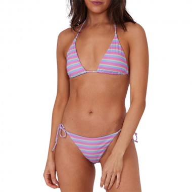 SALTY CREW SEAFARER STRING RIB TOP/TIE SIDE ORCHID