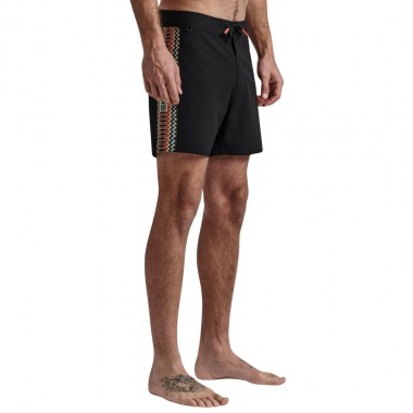 ROARK PASSAGE SIDE PANEL BOARDSHORTS 16&quot BLACK