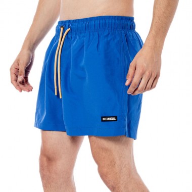 BEE UNUSUAL MONOCHROME SWIM SHORTS BLUE