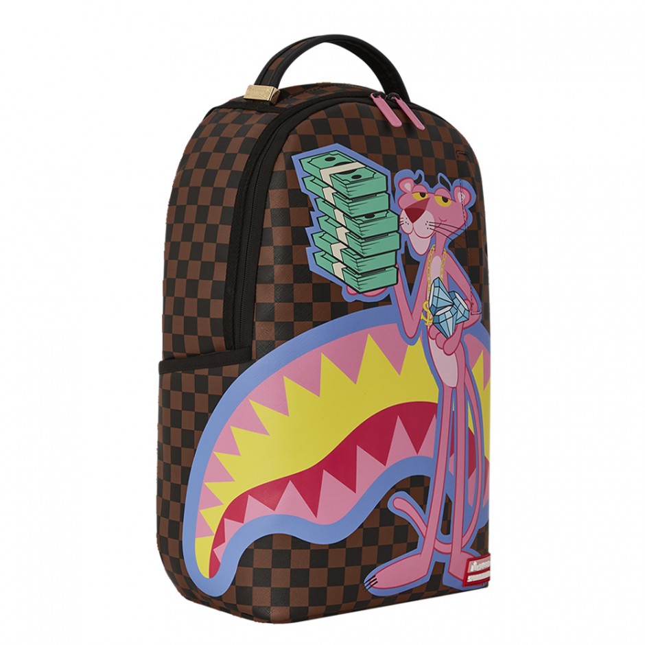 SPRAYGROUND PINK PANTHER HOLDING MONEY STACK BACKPACK