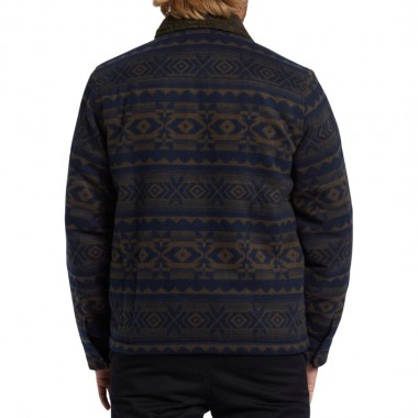 BILLABONG BARLOW SHERPA JACKET DARK BROWN