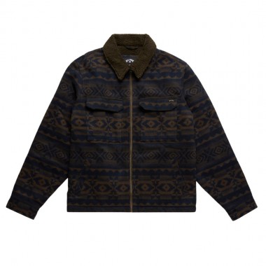 BILLABONG BARLOW SHERPA JACKET DARK BROWN