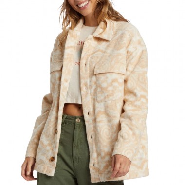 BILLABONG HAPPY CAMPER W FLEECE SHACKET WET SAND