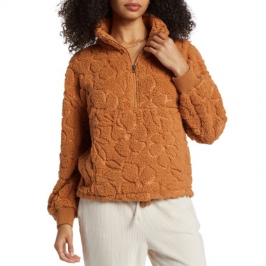 BILLABONG TIME OFF HALF ZIP W FLEECE SANDALWOOD