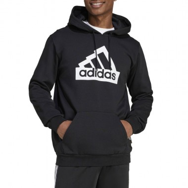 ADIDAS MODERN ESSENTIALS GRAPHIC HOODIE BLACK