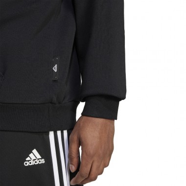 ADIDAS MODERN ESSENTIALS GRAPHIC HOODIE BLACK