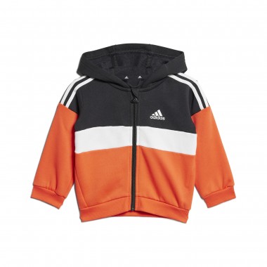 ADIDAS TIBERIO 3S COLORBLOCK INF TRACKSUIT BLACK/BRIRED/WHITE