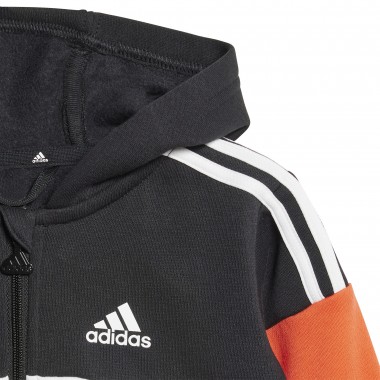 ADIDAS TIBERIO 3S COLORBLOCK INF TRACKSUIT BLACK/BRIRED/WHITE