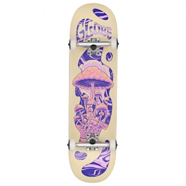 GLOBE G1 MIND EXPANSION COMPLETE SKATE OFF-WHITE/PURPLE 8.5