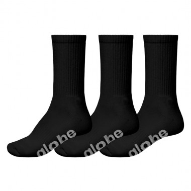 GLOBE OG STEALTH CREW SOCKS 3-PACK W/CASE BLACK