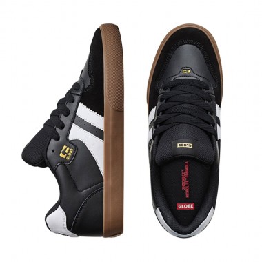 GLOBE ENCORE-2 SHOES BLACK/WHITE/TOBACCO