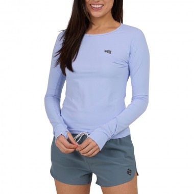 SALTY CREW ALPHA W LS RASHGUARD VIOLET BLUE