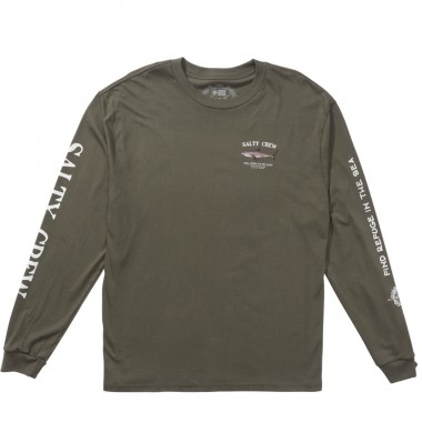 SALTY CREW BRUCE LS TEE DUSTY OLIVE