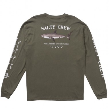 SALTY CREW BRUCE LS TEE DUSTY OLIVE