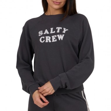 SALTY CREW FIRST MATE W CREW CHARCOAL