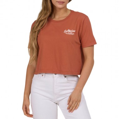 SALTY CREW FISH BOWL CROP W TEE SIERRA
