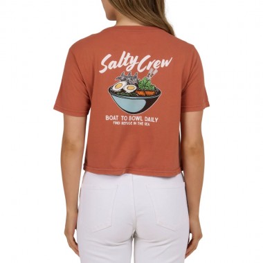 SALTY CREW FISH BOWL CROP W TEE SIERRA