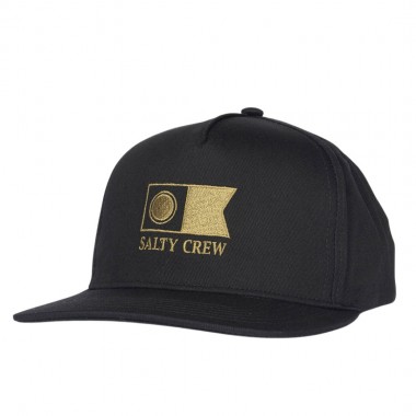 SALTY CREW FLAGSHIP 5 PANEL CAP BLACK