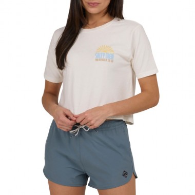SALTY CREW IN THE RAYS CROP W TEE OFF WHITE