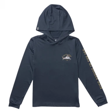 SALTY CREW LURKING BOYS LS HOODED SUNSHIRT BLUEFIN