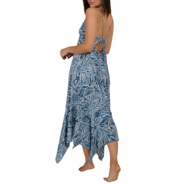 SALTY CREW MAINLAND MIDI DRESS FIN BLUE