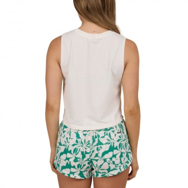 SALTY CREW QUEEN PALM W CROPPED TANK OFF WHITE