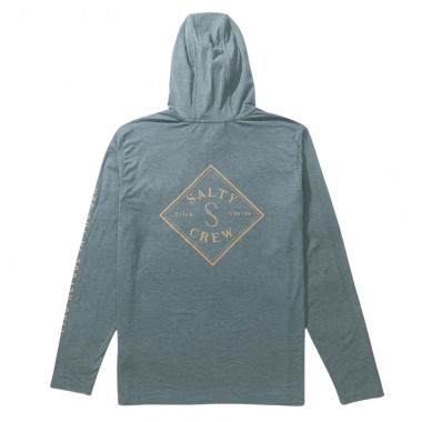 SALTY CREW TIPPET POCKET UV HOODIE DEEP SEA