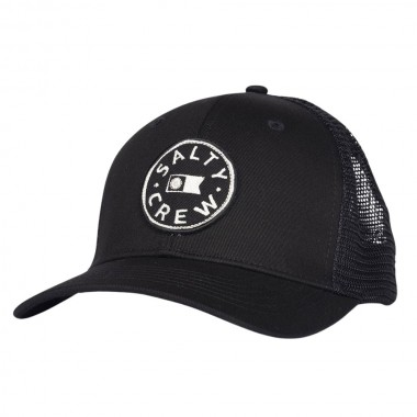 SALTY CREW WATERMARK RETRO TRUCKER CAP BLACK