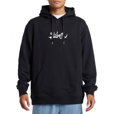 QUIKSILVER DNA IMPAIRED LOGO HOODIE BLACK