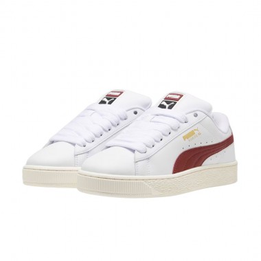 PUMA SUEDE XL LEATHER SHOES PUMA WHITE-INTENSE RED