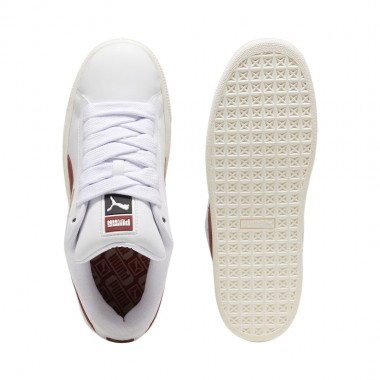 PUMA SUEDE XL LEATHER SHOES PUMA WHITE-INTENSE RED