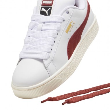 PUMA SUEDE XL LEATHER SHOES PUMA WHITE-INTENSE RED
