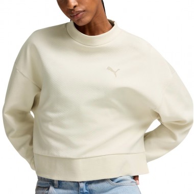 PUMA CLASSICS OVERSIZED W CREW ALPINE SNOW