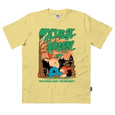 THE DUDES EVERGREEN T-SHIRT CUSTARD