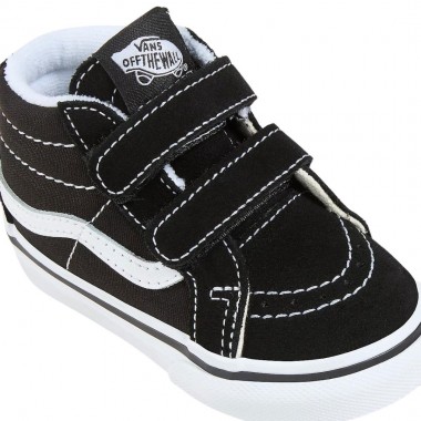 VANS SK8-MID REISSUE HOOK AND LOOP TOD SHOES BLACK/TRUE WHITE