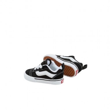 VANS KNU SKOOL ELASTIC LACE TOD SHOES BLACK/TRUE WHITE