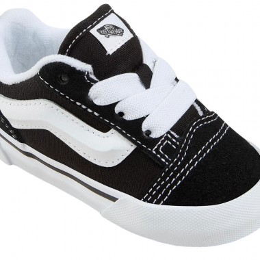 VANS KNU SKOOL ELASTIC LACE TOD SHOES BLACK/TRUE WHITE