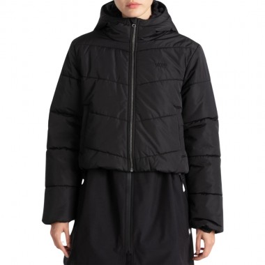 VANS MTE FOUNDRY CROP PUFF HODDED W JACKET BLACK