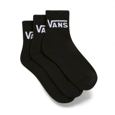 VANS CLASSIC HALF CREW K SOCKS 3-PACK BLACK