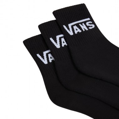 VANS CLASSIC HALF CREW K SOCKS 3-PACK BLACK