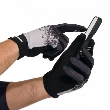 HORSEFEATHERS DIGGER GLOVES BLACK/SILVER BIRCH