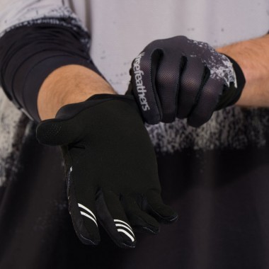 HORSEFEATHERS DIGGER GLOVES BLACK/SILVER BIRCH