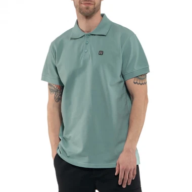 HORSEFEATHERS KATO POLO T-SHIRT BLUE HAZE