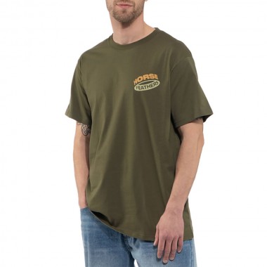 HORSEFEATHERS ORBIT T-SHIRT BURNT OLIVE